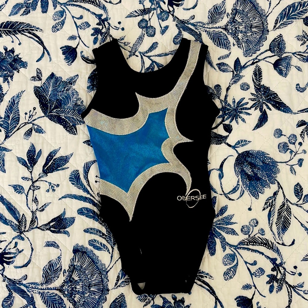 Child XXS (size 3-4) Black and Blue Leotard